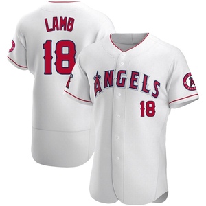 Jake Lamb 18 Los Angeles Angels Gray Road Jersey - Men Gray - Bluefink