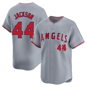 Men's Los Angeles Angels of Anaheim Reggie Jackson Limited Gray Away Jersey