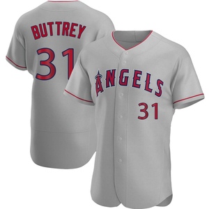 Men's Los Angeles Angels of Anaheim Ty Buttrey Authentic Gray Road Jersey