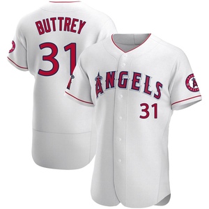 Men's Los Angeles Angels of Anaheim Ty Buttrey Authentic White Jersey